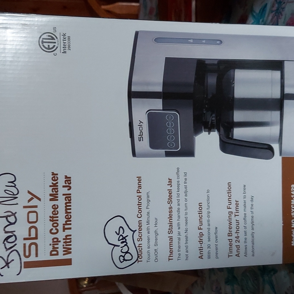 Sboly Drip Coffee Maker with Thermal Jar 8 cup